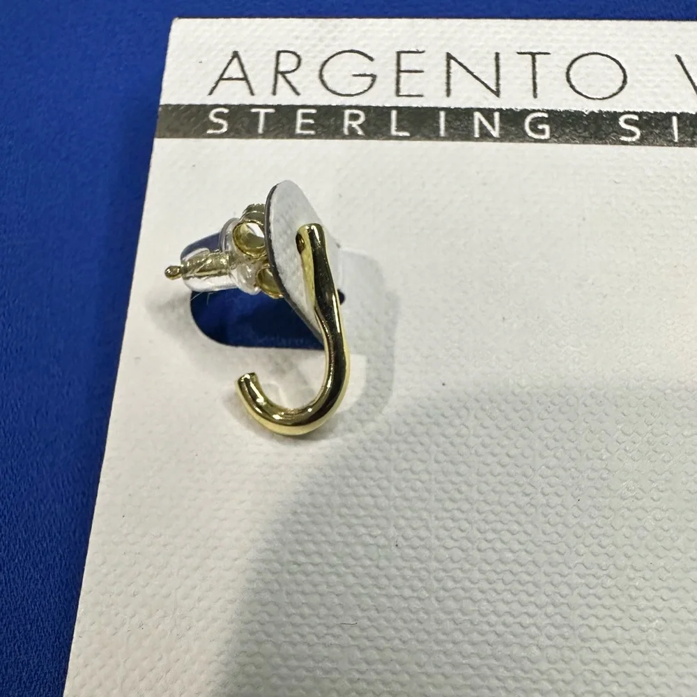 🎉 4/ $25 18K gold plated earrings, Argento Vivo - Picture 5 of 6